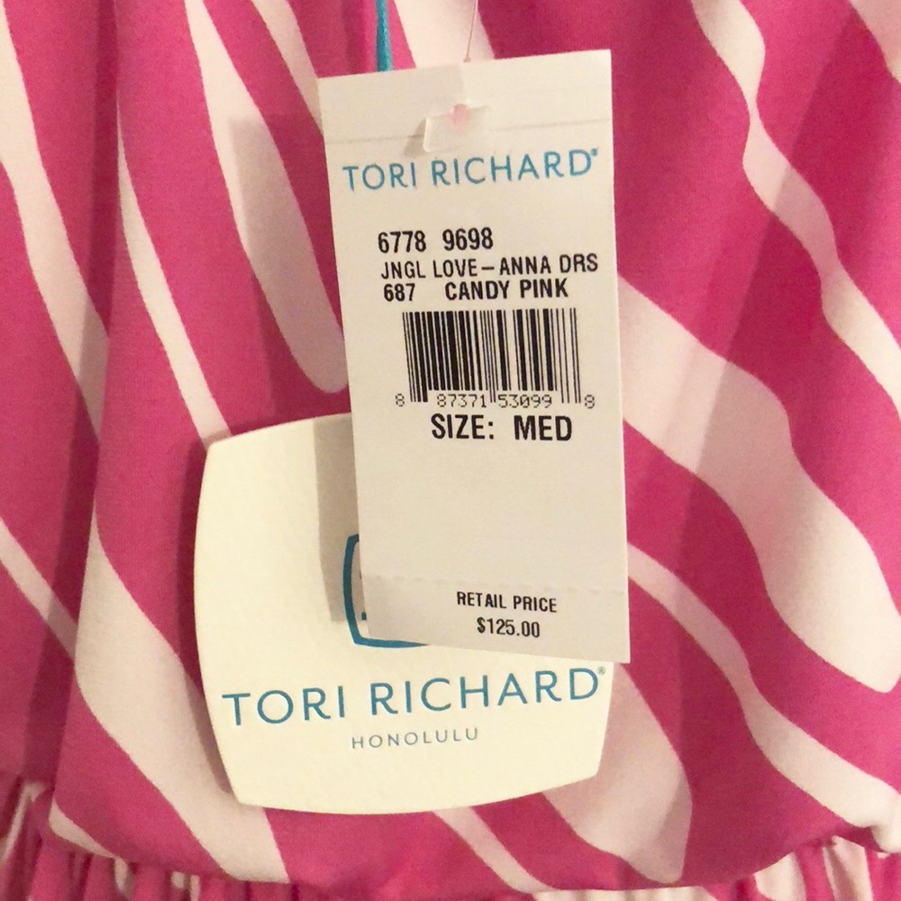SOLD NWT Pink and White High-Low Hawaiian Dress - Picture 5 of 5